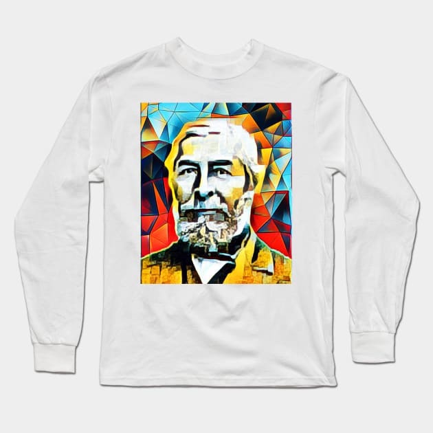 Jean Charles Galissard de Marignac Abstract Portrait | Jean Charles Galissard de Marignac Abstract Artwork 2 Long Sleeve T-Shirt by JustLit